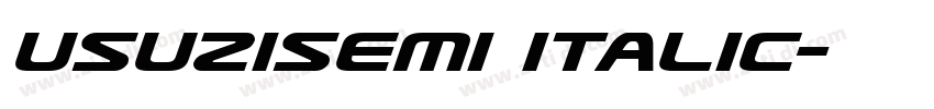 UsuziSemi Italic字体转换